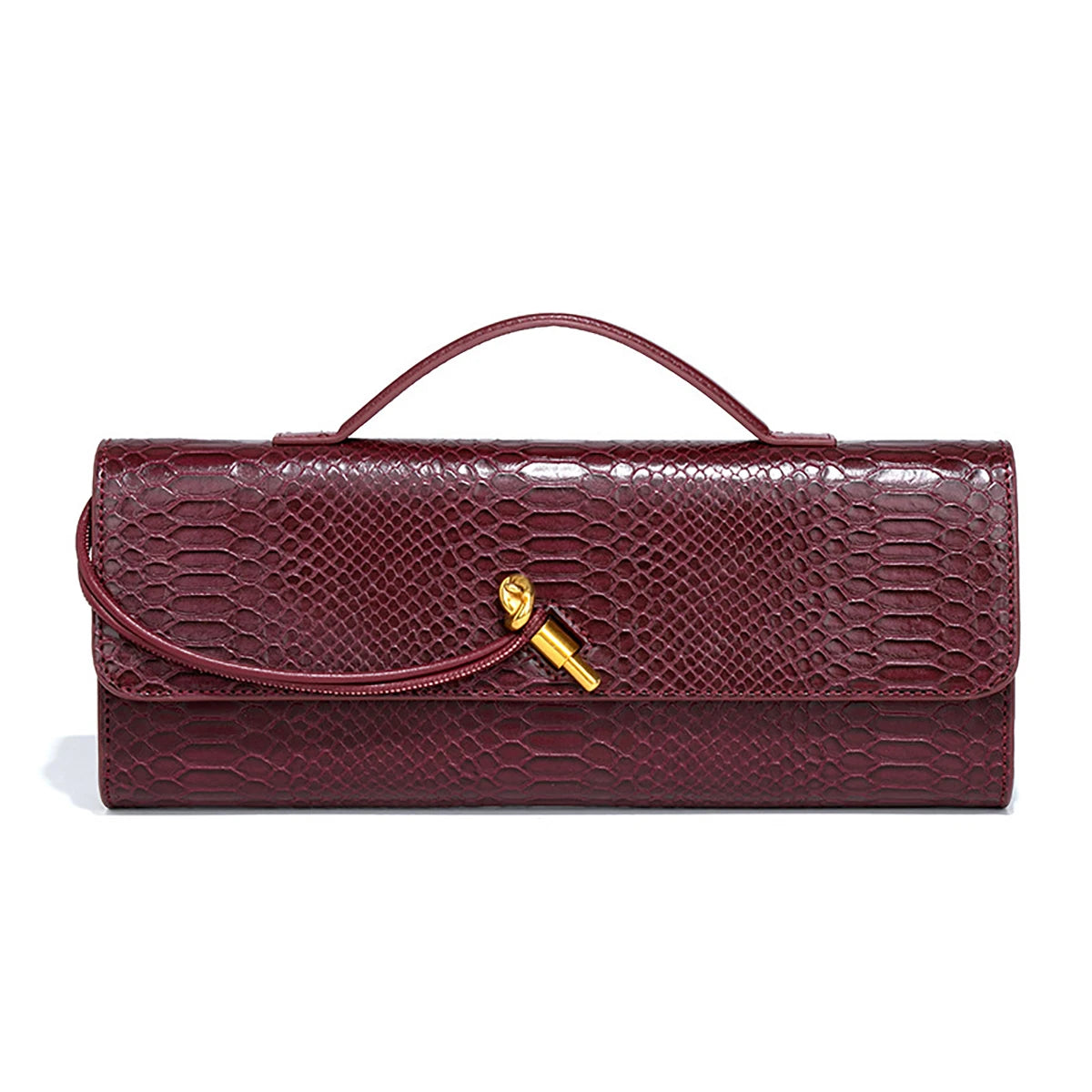 Crocodile-patterned fashionable women's handbag, vintage baguette bag, party bag, evening bag, everyday shoulder/crossbody bag.