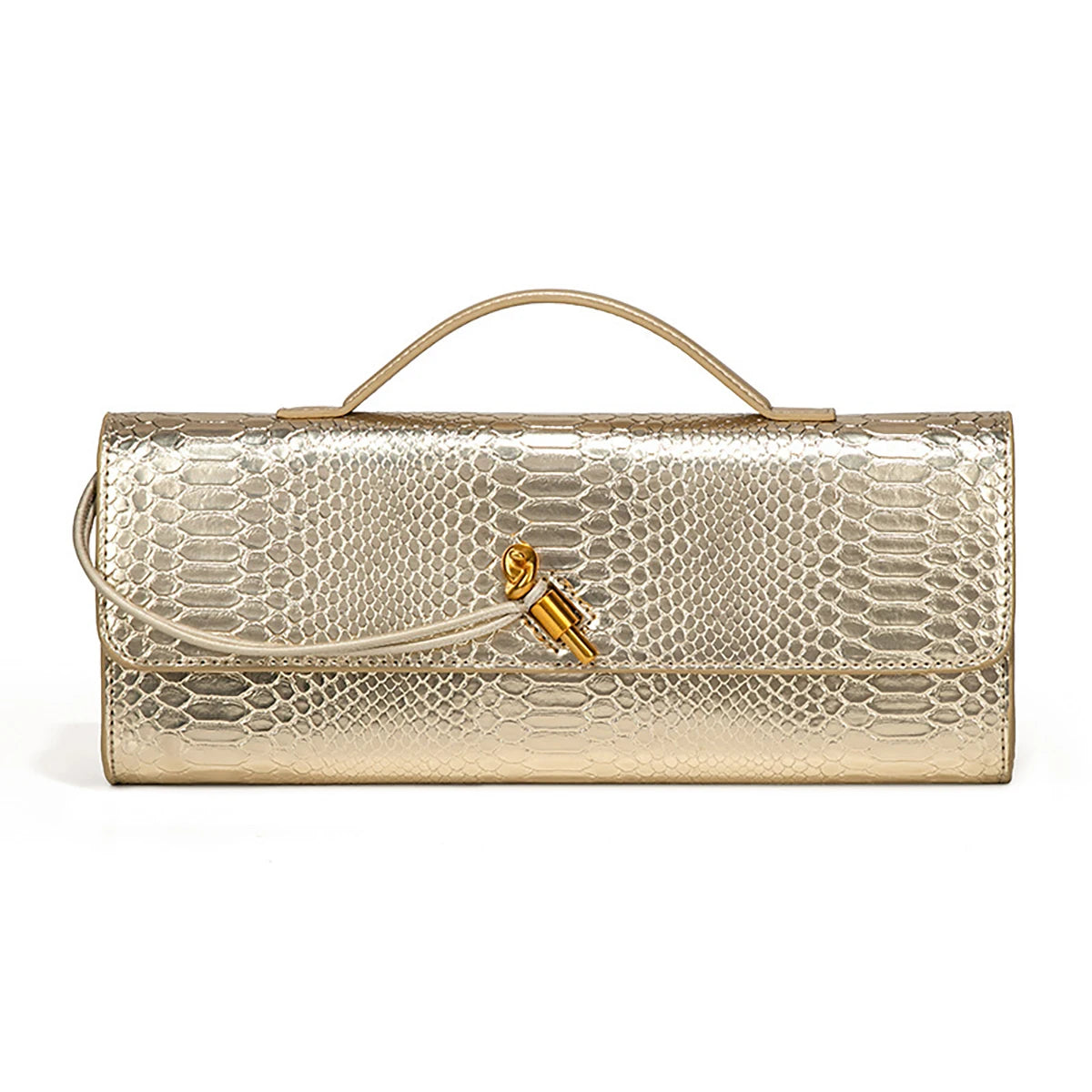 Crocodile-patterned fashionable women's handbag, vintage baguette bag, party bag, evening bag, everyday shoulder/crossbody bag.
