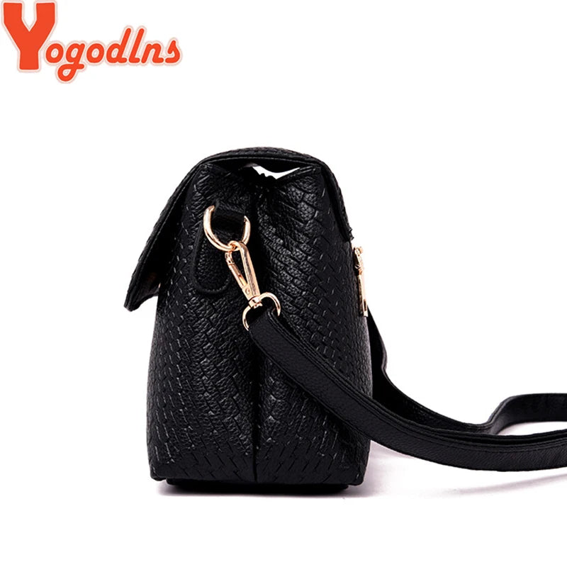PU Leather Flap Crossbody Bag