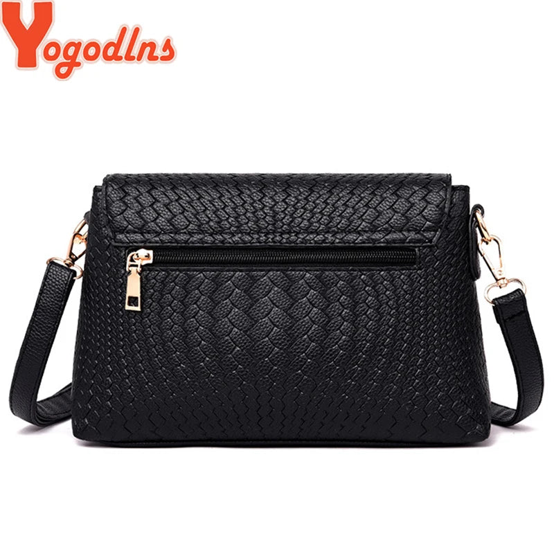 PU Leather Flap Crossbody Bag