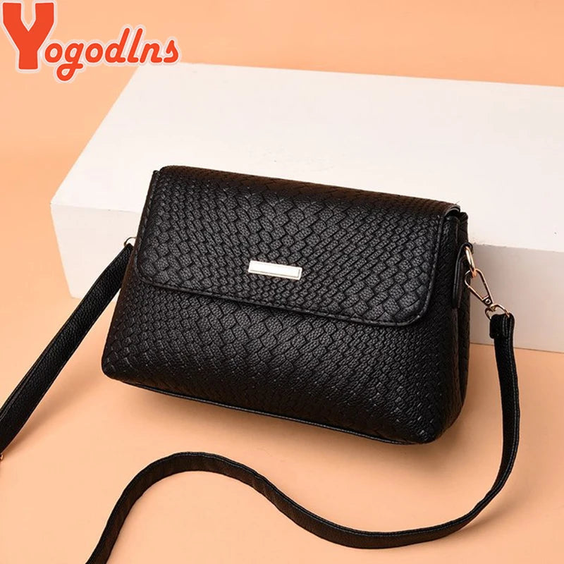 PU Leather Flap Crossbody Bag