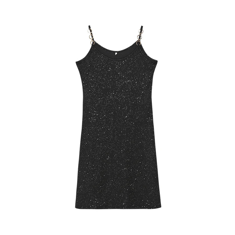 Rhinestone Sling Mini Dress