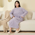 Bathrobe Women's Bathrobe Coral Padded Thickened Warm Pajamas Dress Winter College Students Homewear Plus Size Women's Clothes C