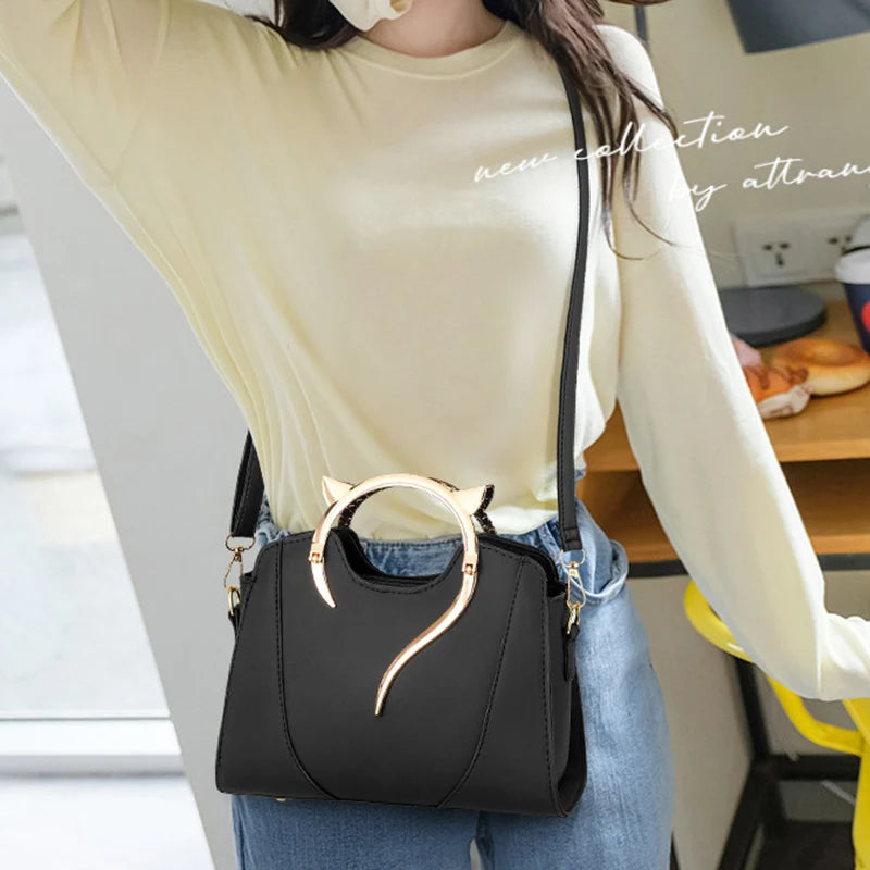 Cat Handle Crossbody Bag