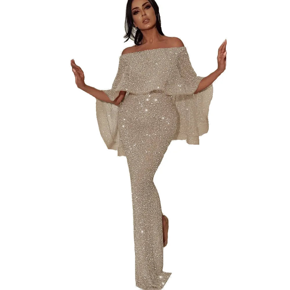 Slash Neck Slim Fit Dress