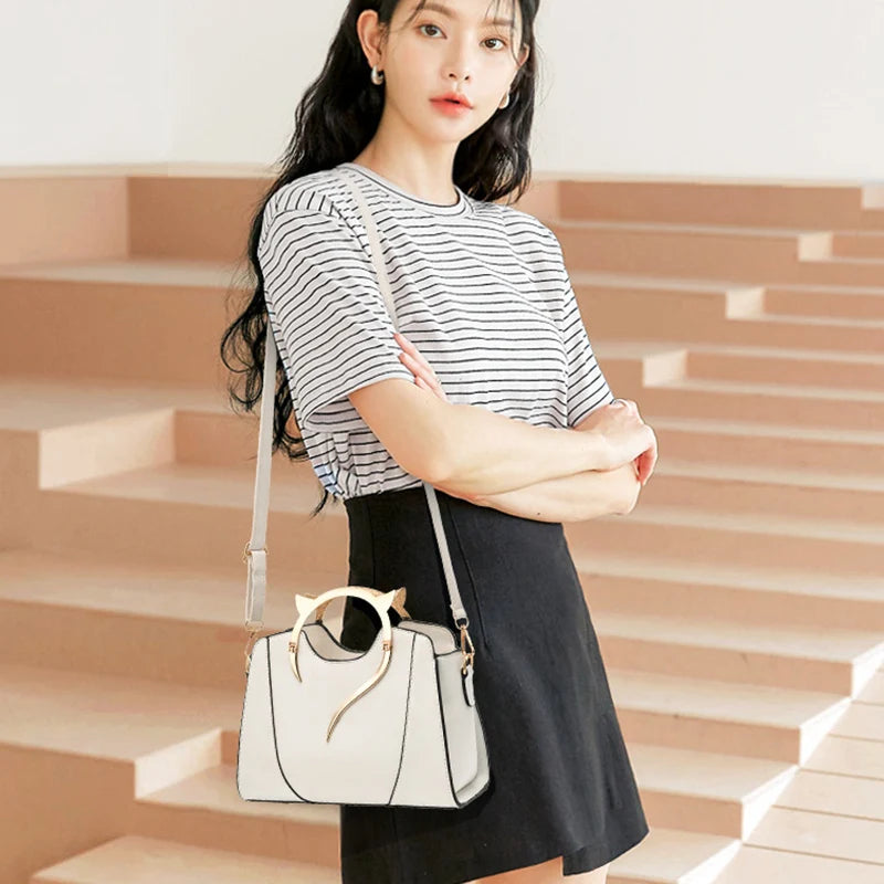 Cat Handle Crossbody Bag