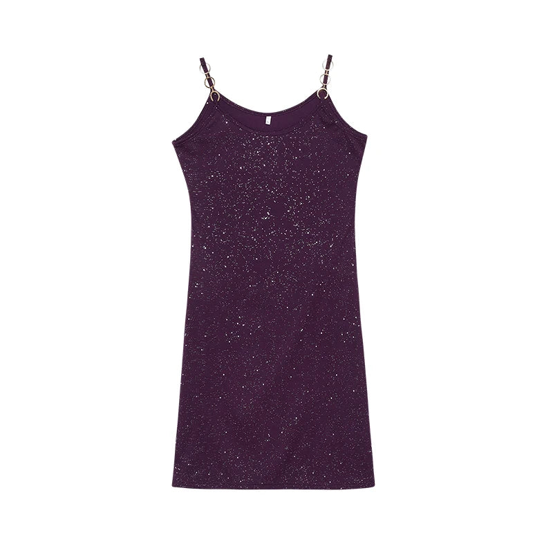 Rhinestone Sling Mini Dress