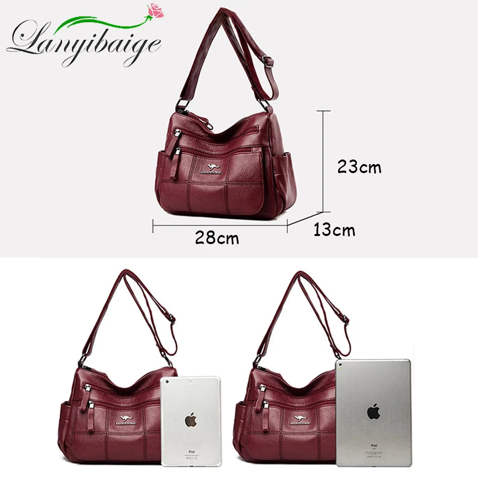 Waterproof Leather Crossbody Bag