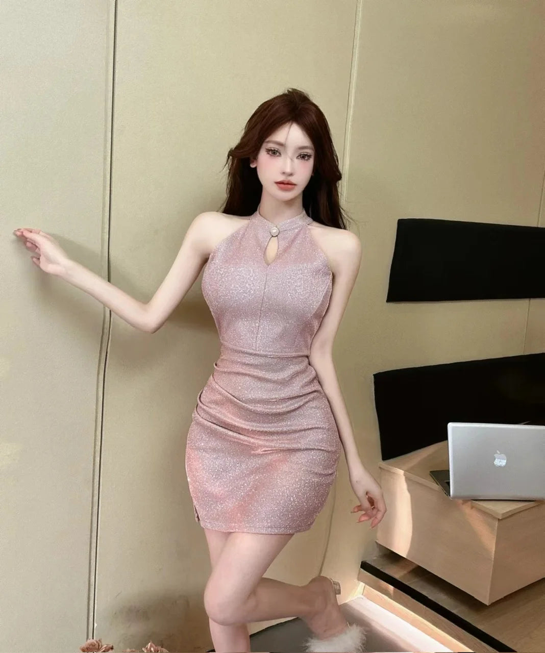 Chain Detail Bodycon Dress