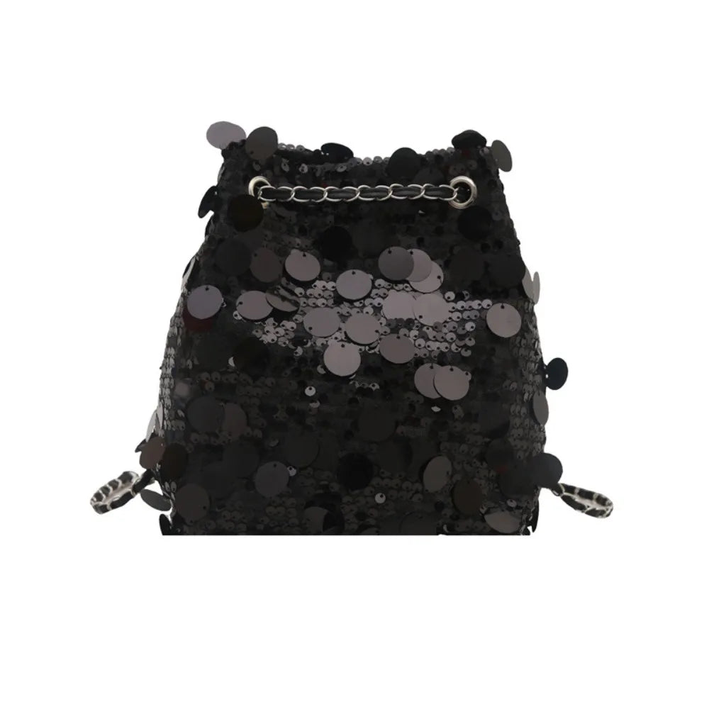 Sequin Chain Bucket Bag